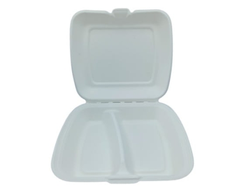 Pojemnik z trzciny cukrowej,  2-komorowy MENU BOX 9"(230x205)