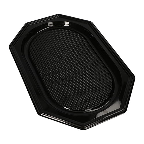 Taca cateringowa R-PET, 45,5 cm x 30,2 cm x 2,2 cm, kolor: czarny A10