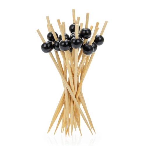 Patyczki bambusowe Czarna Kulka 12cm