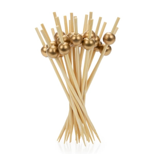 Patyczki bambusowe Kulka złota 12cm