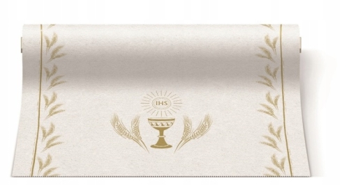 Bieżnik "Komunia Święta" biały, złoty
