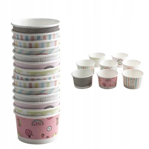 Miski papierowe na lody pastele 130ml 