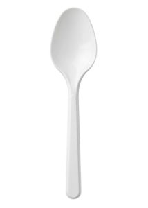 Łyżka plastikowa mocna wielorazowa 18 cm A'50