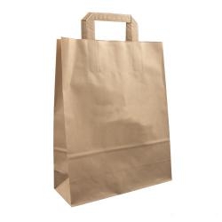 Torba papierowa brązowa z uchwytem płaskim 320x160x400 