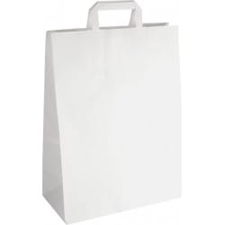 Torba biała z uchwytem płaskim 320X160X420