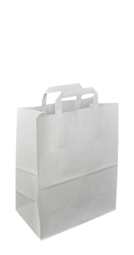 Torba biała z uchwytem płaskim 260X140X300