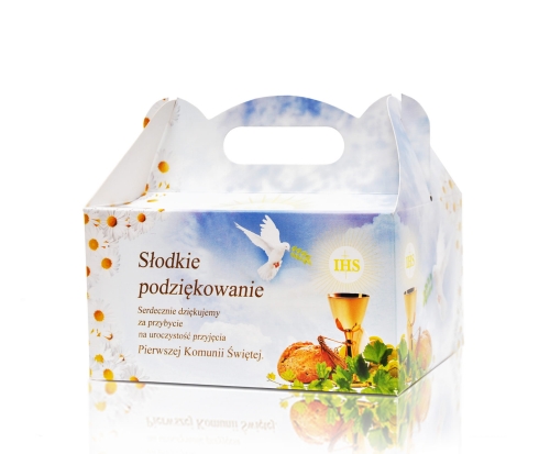 Pudełko na ciasto komunijne 
