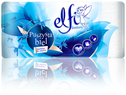 Papier toaletowy Elfi fantasy puszysta biel A8 3w