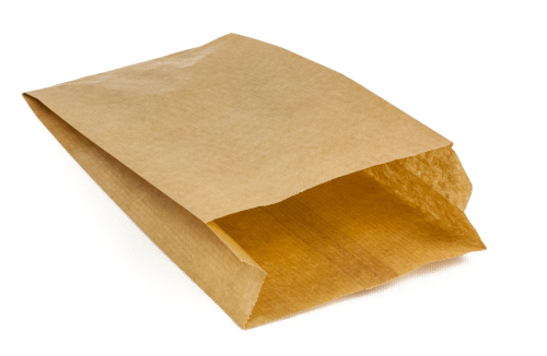 Torebka fałdowa szara 2,5kg 35x18x6 cm