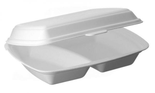 Menu box Pojemnik obiadowy styropianowy dwudzielny 