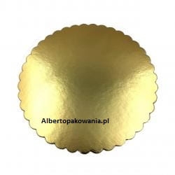 KRĄŻEK ZŁOTY GRUBY KARBOWANY 22 CM