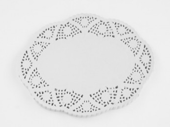 Serwetki ażurowe ozdobne owalne 23x16 cm A100