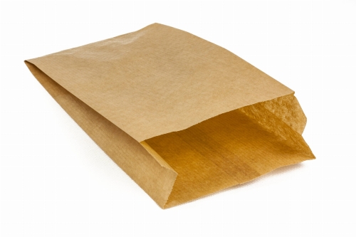 Torebka fałdowa szara 1kg 29x14x6 cm