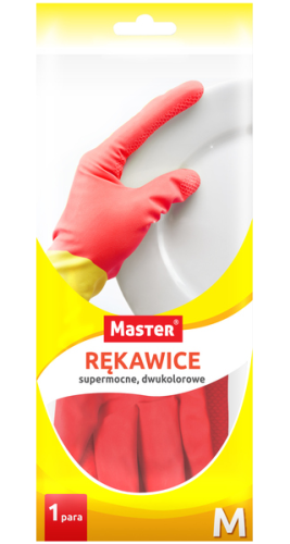 Rękawice gospodarcze dwukolorowe "M" 